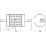 LEDVANCE Ampoule LED LINE, 8 Watt, R7s (827)