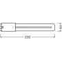 LEDVANCE Ampoule LED DULUX L, 8 W, 2G11 (830)