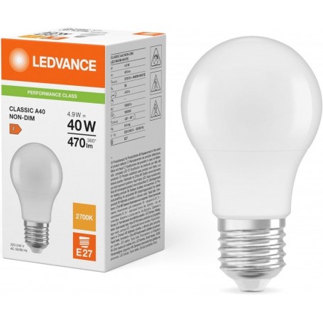 LEDVANCE Ampoule LED CLASSIC A, 4,9 Watt, E27, mat