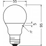 LEDVANCE Ampoule LED CLASSIC A, 4,9 Watt, E27, mat