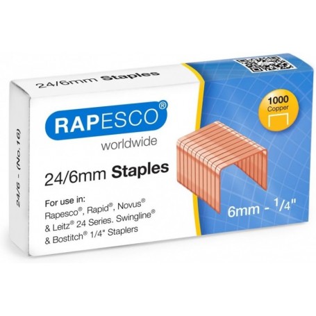 RAPESCO Agrafes 24/6, cuivr
