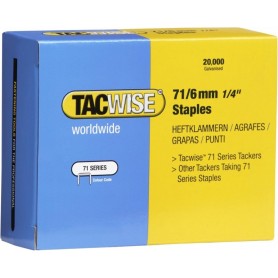 TACWISE Agrafes 71/6 mm galvanises, 20.000 pices