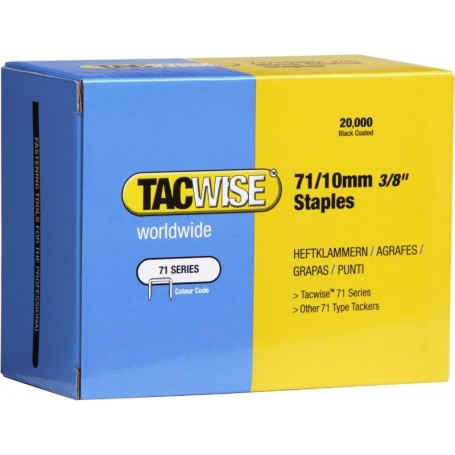 TACWISE Agrafes 71/10 mm galvanises, 20.000 pices