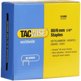 TACWISE Agrafes 80/6 mm galvanises, 10.000 pices