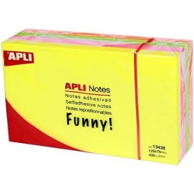 APLI Cube de notes adhsives \"FUNNY Notes!\", 125 x 75 mm