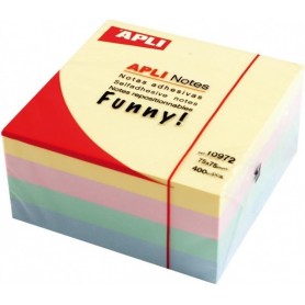 APLI Cube de notes adhsives \"FUNNY Notes!\", 75 x 75 mm