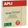 APLI Notes adhsives \"ZIG ZAG Notes!\", 75 x 75 mm, jaune