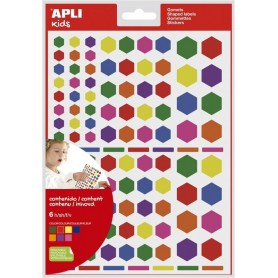 APLI kids Gommettes \"Hexagone\", en sachet