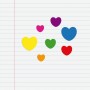 APLI kids Gommettes \"Coeur\", en sachet