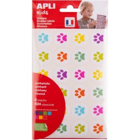 APLI kids Gommettes \"Empreintes de chat\", en sachet