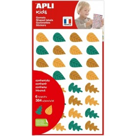 APLI kids Gommettes \"Feuilles d\'arbre\", en sachet