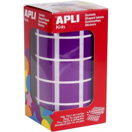 APLI Kids Gommette de couleur \"carr\", en rouleau, lila