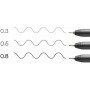 COPIC Feutre fin MULTILINER, set de 3, noir