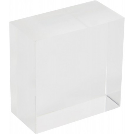 deflecto Bloc d\'acrylique, 50 x 50 x 25 mm, transparent