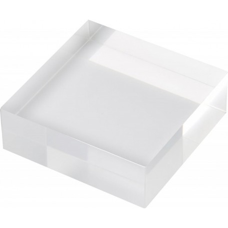 deflecto Bloc d\'acrylique, 75 x 75 x 25 mm, transparent