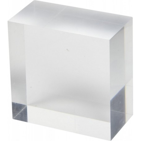 deflecto Bloc d\'acrylique, 100 x 100 x 50 mm, transparent