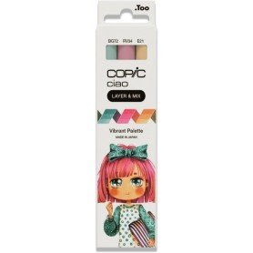 COPIC Marqueur ciao, set de 3 \"Vibrant Palette\"