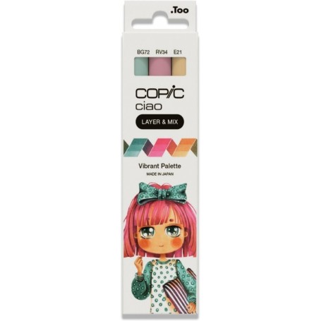 COPIC Marqueur ciao, set de 3 \"Vibrant Palette\"