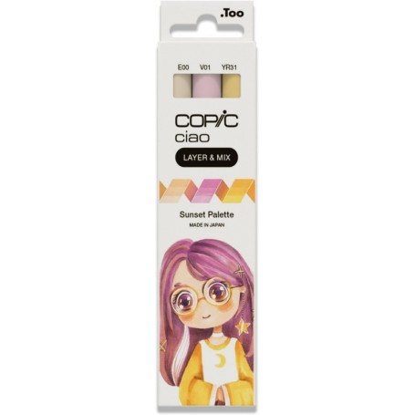 COPIC Marqueur ciao, set de 3 \"Sunset Palette\"