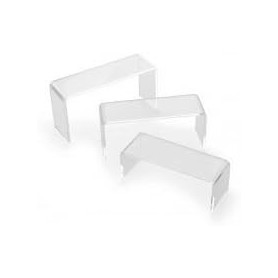 deflecto Podium rectangulaire, transparent, set de 3