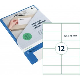 rillprint tiquette universelle, 105 x 48 mm, transparent