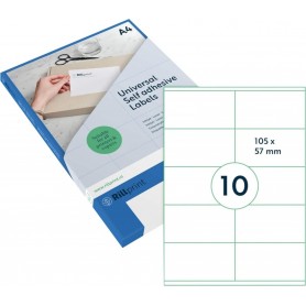 rillprint tiquette universelle, 105 x 57 mm, transparent
