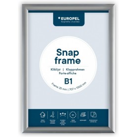 EUROPEL Cadre porte-affiche, B1, 25 mm, argent anodis