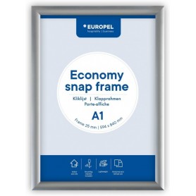EUROPEL Cadre porte-affiche, A1, 25 mm, argent anodis