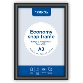 EUROPEL Cadre porte-affiche ECONOMY, A3, 25 mm, noir