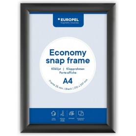 EUROPEL Cadre porte-affiche ECONOMY, A4, 25 mm, noir