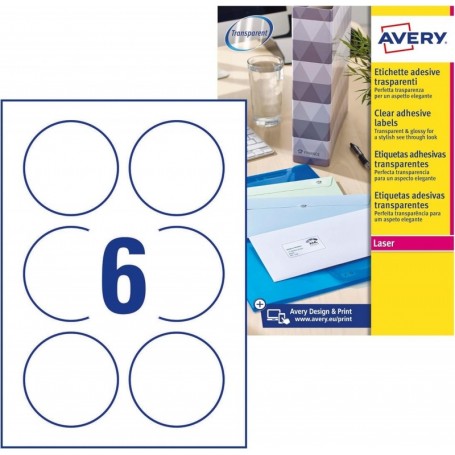 AVERY Zweckform Etiquettes transparentes, 17,8 x 10 mm