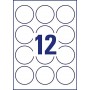 AVERY Zweckform Etiquettes transparentes, 60 mm, rond