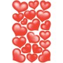 AVERY Zweckform ZDesign Sticker CREATIVE \"coeurs\", rouge