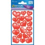 AVERY Zweckform ZDesign Sticker CREATIVE \"coeurs\", rouge