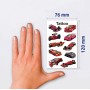 ZDesign KIDS Tatouages \"voitures de course\", noir/rouge