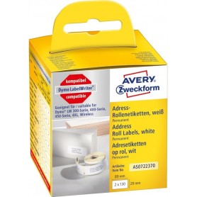 AVERY Zweckform Etiquettes en rouleau, 89 x 28 mm, blanc