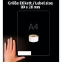 AVERY Zweckform Etiquettes en rouleau, 89 x 28 mm, blanc