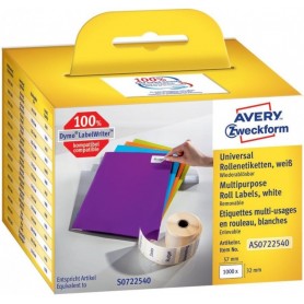 AVERY Zweckform Etiquettes en rouleau, 57 x 32 mm, blanc