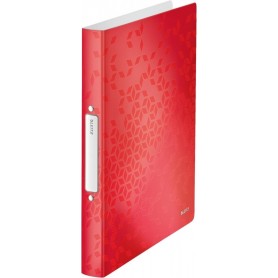 LEITZ Classeur anneaux WOW, A4, PP, 2 anneaux, rouge