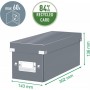 LEITZ Bote de rangement pour CD Click & Store WOW, rouge