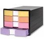 HAN Module de classement IMPULS, 4 tiroirs, noir/pastel