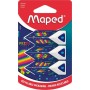 Maped Gomme en plastique Pyramide PIXEL PARTY, blister de 3