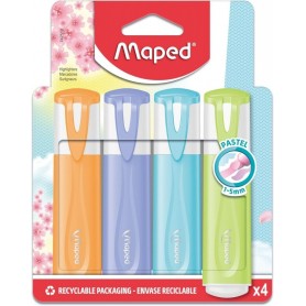 Maped Surligneur FLUO\'PEPS PASTEL, blister de 4