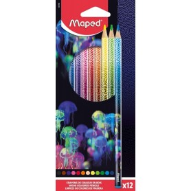 Maped Crayon de couleur DEEPSEA PARADISE, tui carton de 12