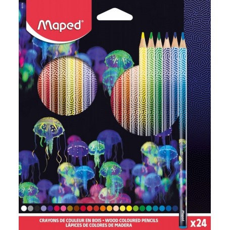 Maped Crayon de couleur DEEPSEA PARADISE, tui carton de 24