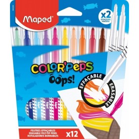 Maped Feutre effaable COLOR\'PEPS OOPS, tui carton de 12