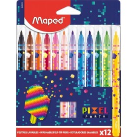 Maped Feutre PIXEL PARTY, tui en carton de 12