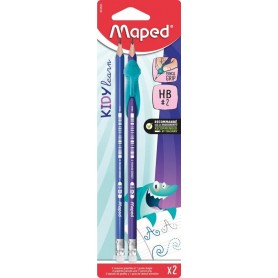 Maped Crayon de papier, avec gomme, HB, blister de 2