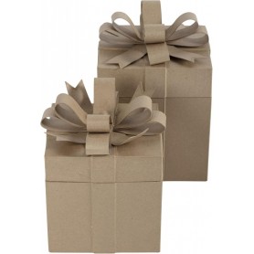 dcopatch Bote cadeau en papier mch, cubique, set de 2