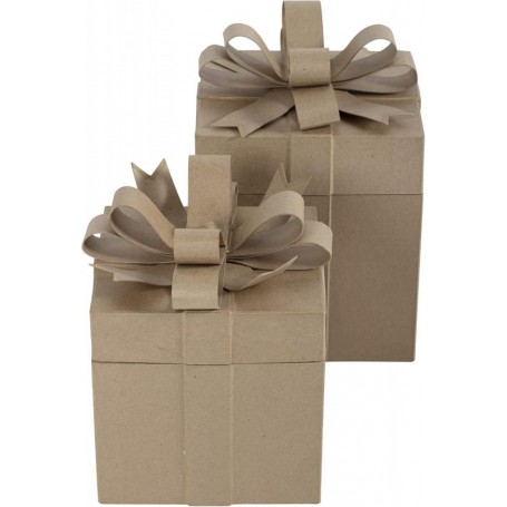 dcopatch Bote cadeau en papier mch, cubique, set de 2